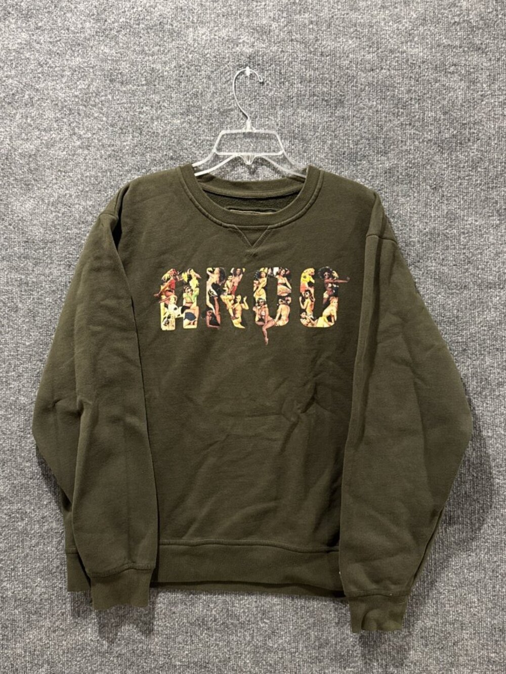 Akoo Green 00 S Women Sexy Babe Long Sleeve Crewneck Men 2Xl Sz 2XL